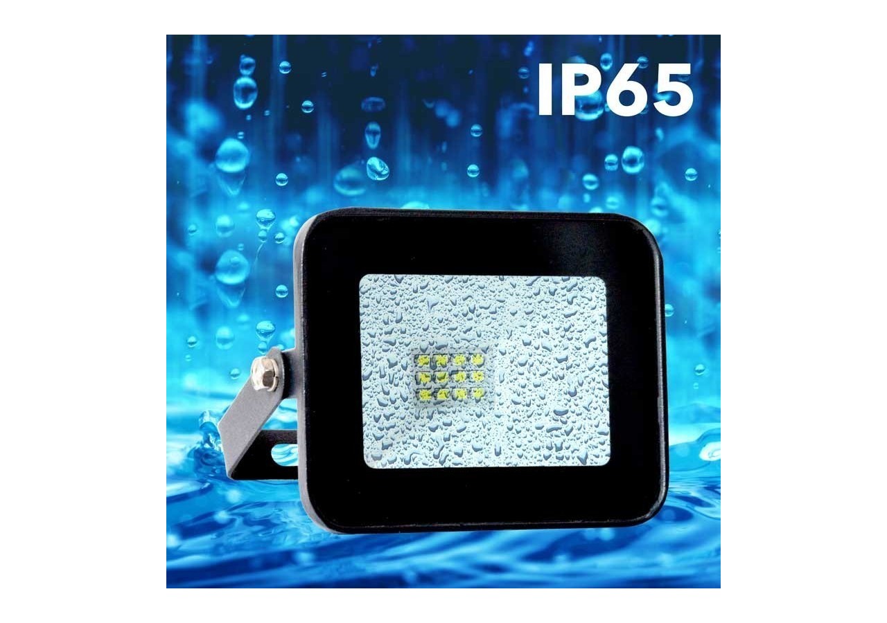 Pack de 10 Projecteurs LED extérieur 10W IP65 ultra plat - K1881-10-BF - Barcelona LED