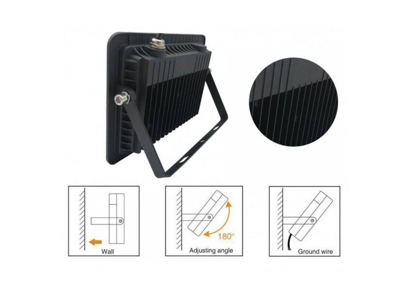 Pack de 2 Projecteur LED extérieur 10W IP65 ultra plat - K1881-2-BC - Barcelona LED