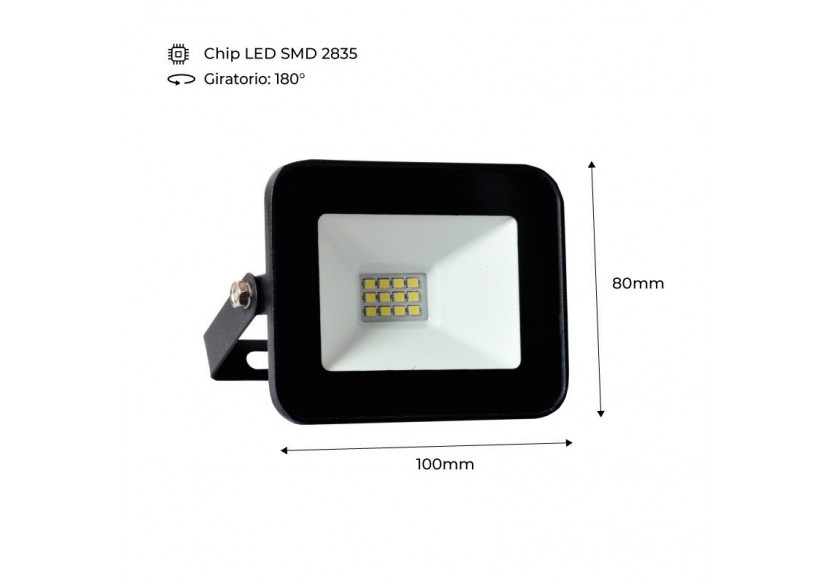 Pack de 2 Projecteur LED extérieur 10W IP65 ultra plat - K1881-2-BC - Barcelona LED