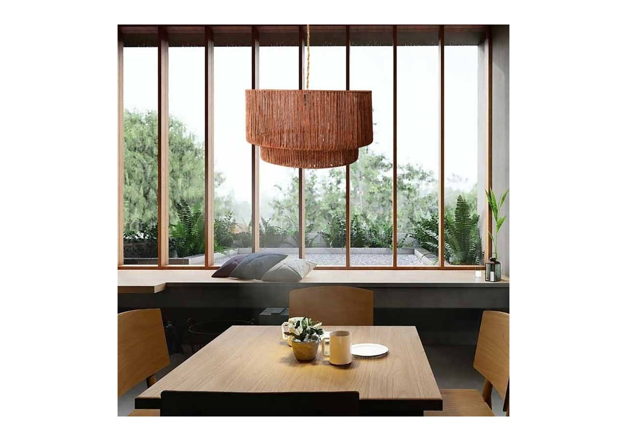 Suspension en fibres de jute "Bali" - K181-CU - Barcelona LED