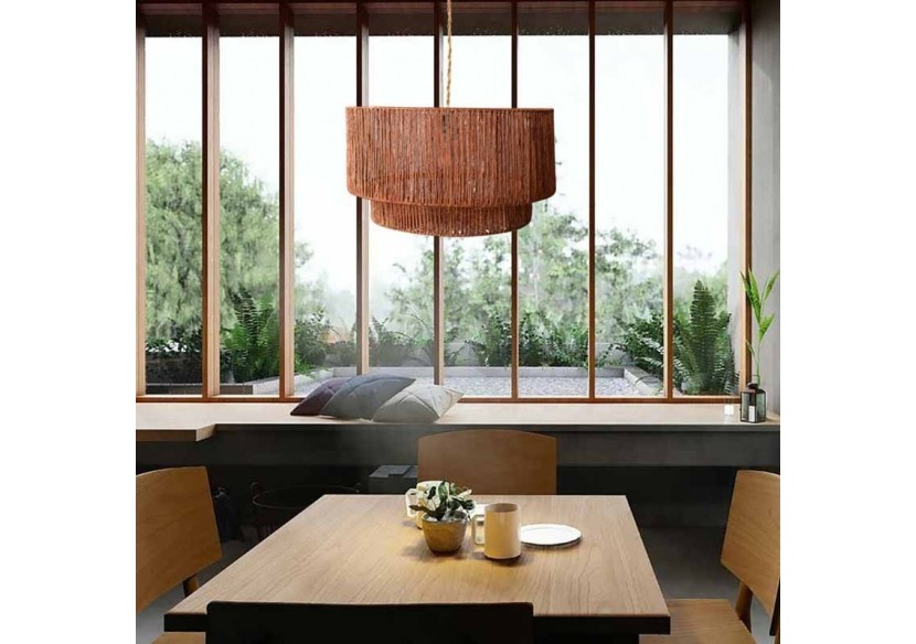 Suspension en fibres de jute "Bali" - K181-CU - Barcelona LED