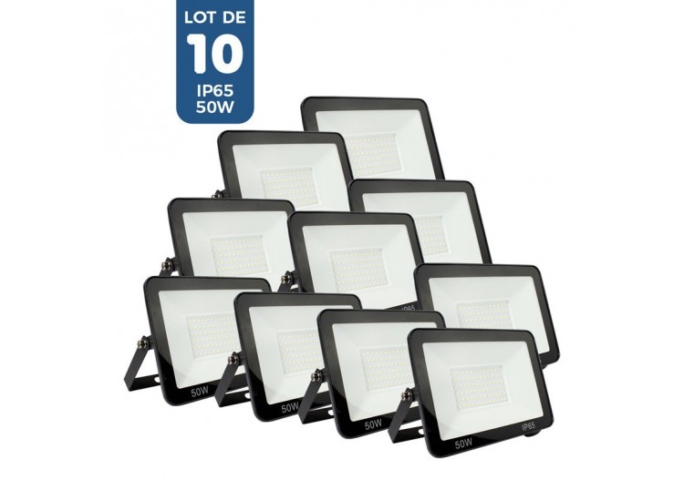 Pack de 10 Projecteurs extérieur LED 50W 4584LM IP65 - K1883-10-BC - Barcelona LED