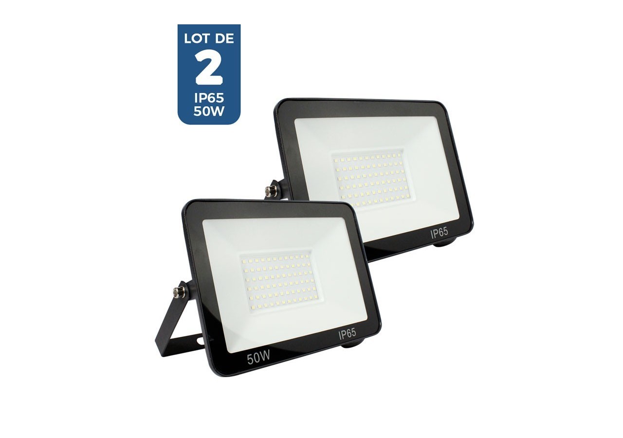 Pack de 2 Projecteurs extérieur LED 50W 4584LM IP65 - K1883-2-BF - Barcelona LED