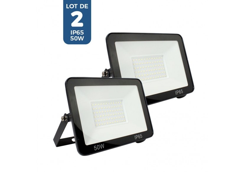 Pack de 2 Projecteurs extérieur LED 50W 4584LM IP65 - K1883-2-BF - Barcelona LED
