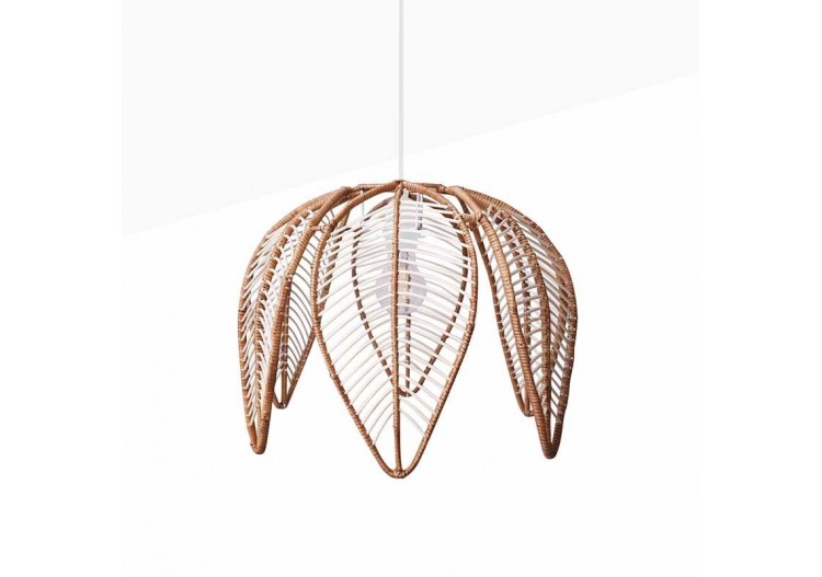 Suspension en rotin "Bintan" en forme de fleur - K182-B - Barcelona LED