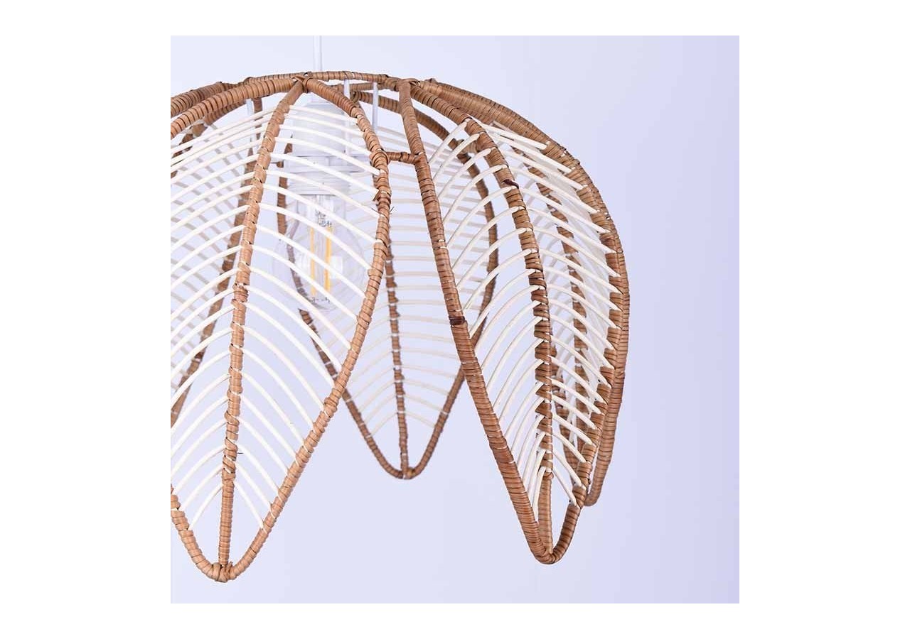 Suspension en rotin "Bintan" en forme de fleur - K182-B - Barcelona LED