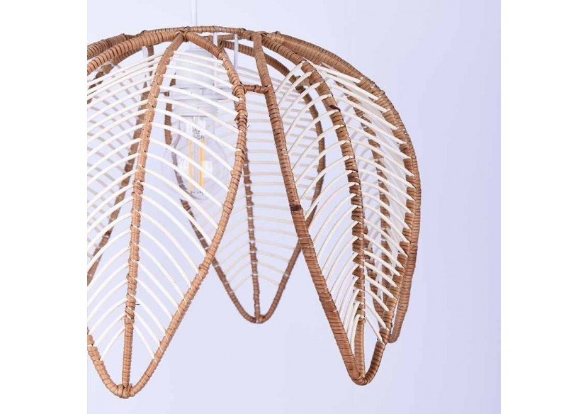 Suspension en rotin "Bintan" en forme de fleur - K182-B - Barcelona LED