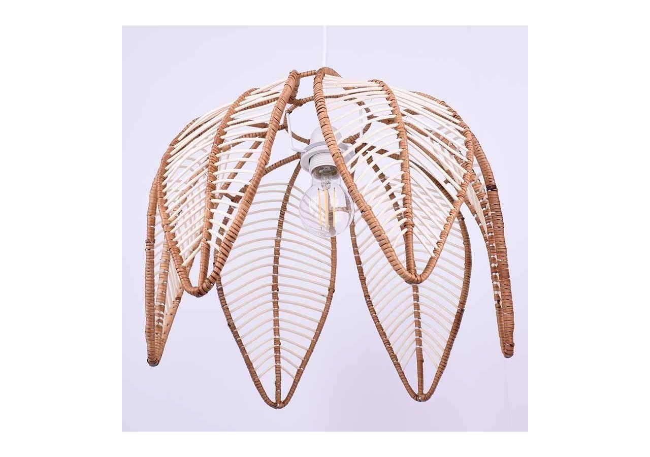 Suspension en rotin "Bintan" en forme de fleur - K182-B - Barcelona LED