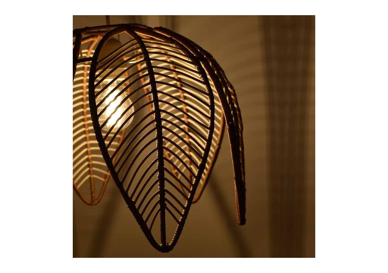 Suspension en rotin "Bintan" en forme de fleur - K182-B - Barcelona LED
