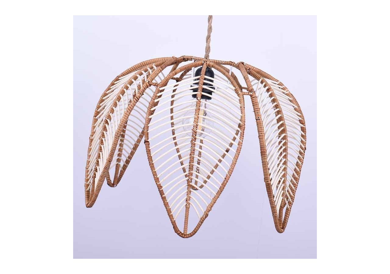 Suspension en rotin "Bintan" en forme de fleur - K182-CU - Barcelona LED