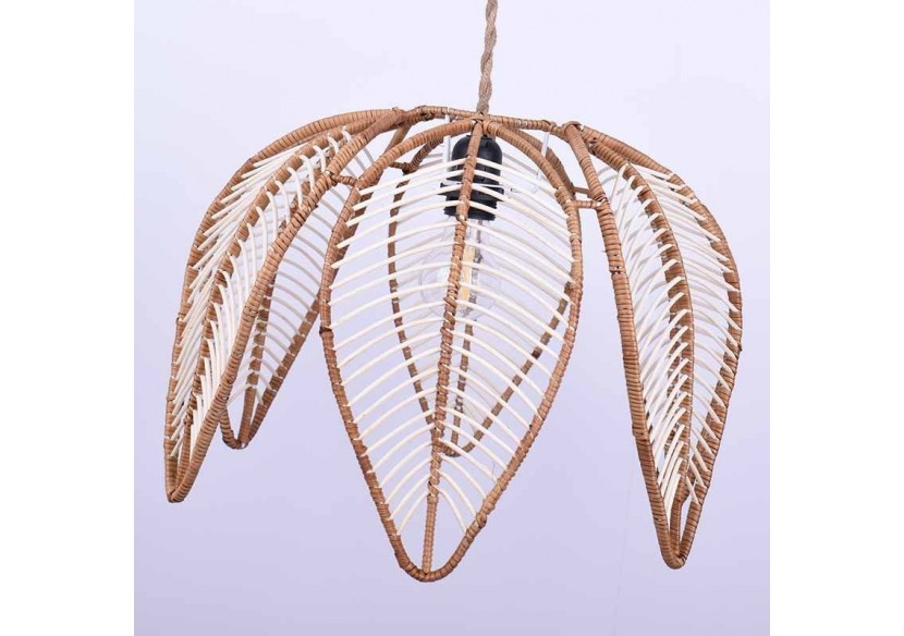 Suspension en rotin "Bintan" en forme de fleur - K182-CU - Barcelona LED