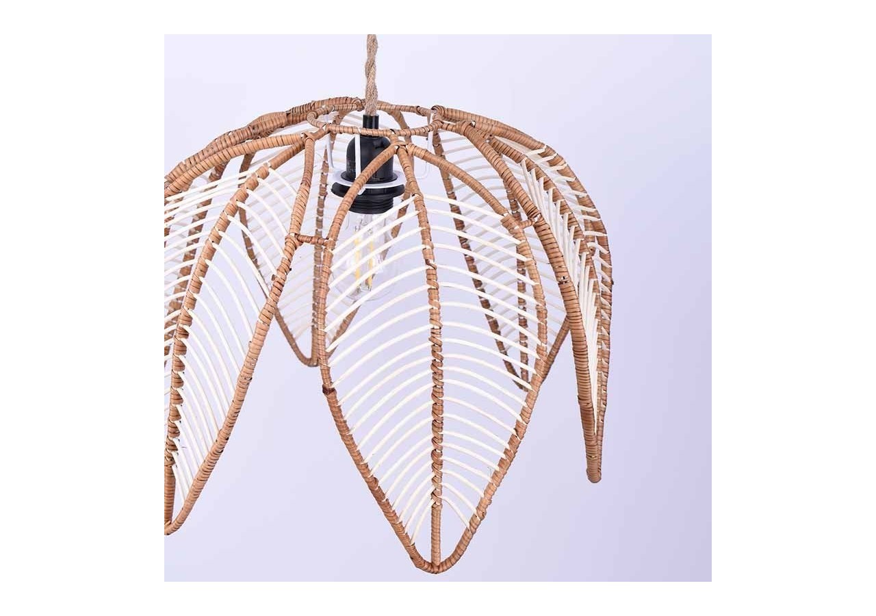 Suspension en rotin "Bintan" en forme de fleur - K182-CU - Barcelona LED