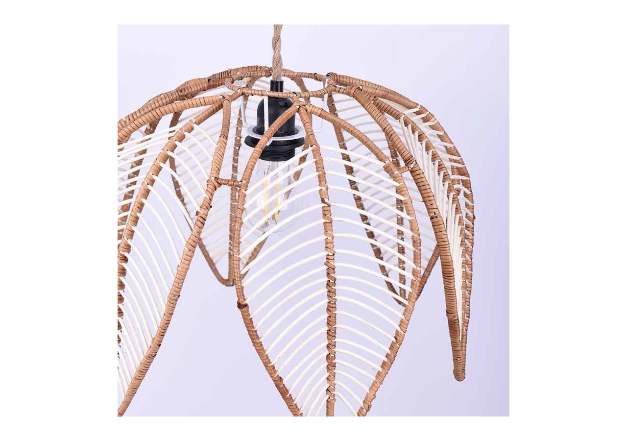 Suspension en rotin "Bintan" en forme de fleur - K182-CU - Barcelona LED