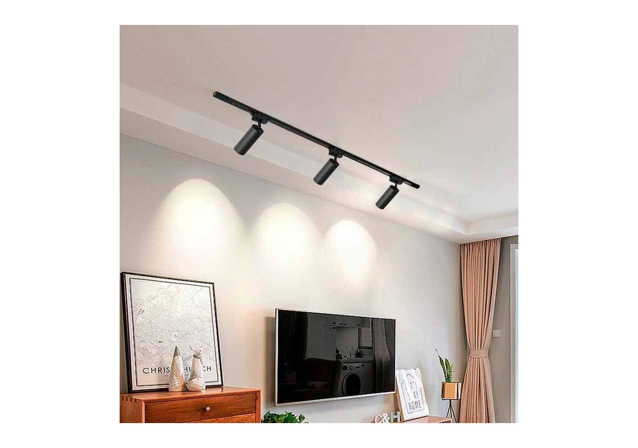 Rail triphasé en saillie pour spots LED-1 mètre - BTT-100-N - Barcelona LED