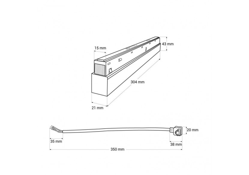 Transformateur pour rail magnétique 20mm 48V -200W - CM-F200W-B - Barcelona LED Transformateur pour rail magnétique 20mm 48V -200W - CM-F200W-B - Barcelona LED