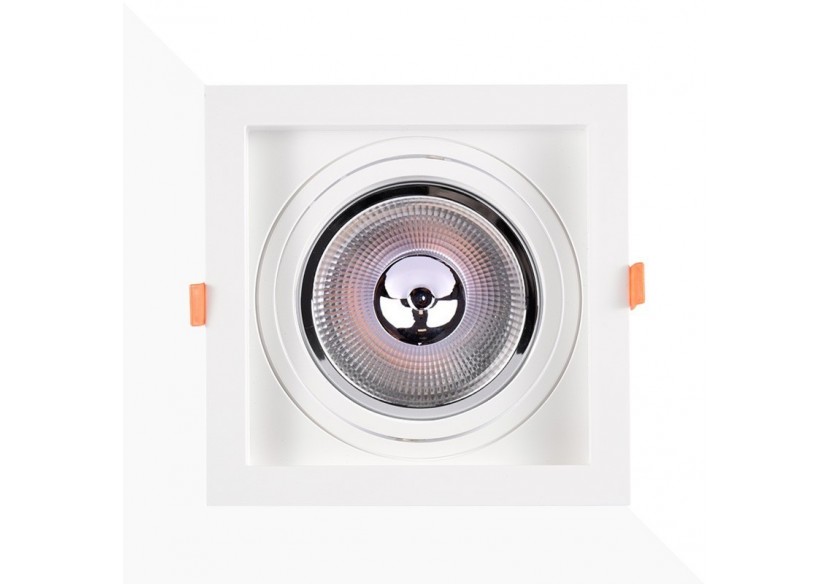 Collerette carrée en polycarbonate pour ampoule QR111 ou AR111-Coupe 155 x 155 mm - B1016-B - Barcelona LED Collerette carrée en polycarbonate pour ampoule QR111 ou AR111-Coupe 155 x 155 mm - B1016-B - Barcelona LED