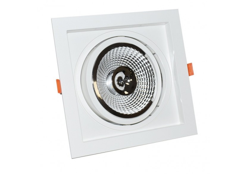 Collerette carrée en polycarbonate pour ampoule QR111 ou AR111-Coupe 155 x 155 mm - B1016-B - Barcelona LED Collerette carrée en polycarbonate pour ampoule QR111 ou AR111-Coupe 155 x 155 mm - B1016-B - Barcelona LED