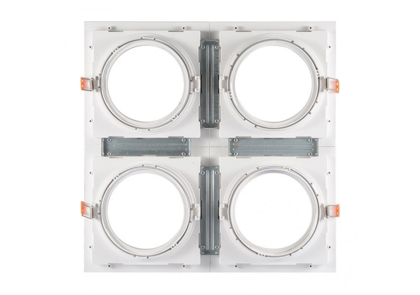 Collerette carrée en polycarbonate pour ampoule QR111 ou AR111-Coupe 155 x 155 mm - B1016-B - Barcelona LED Collerette carrée en polycarbonate pour ampoule QR111 ou AR111-Coupe 155 x 155 mm - B1016-B - Barcelona LED