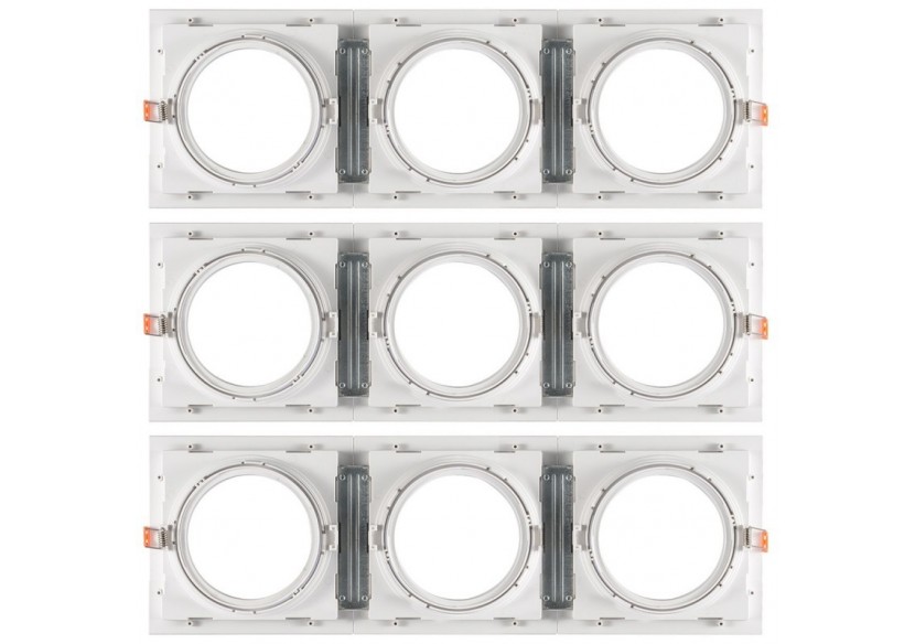 Collerette carrée en polycarbonate pour ampoule QR111 ou AR111-Coupe 155 x 155 mm - B1016-B - Barcelona LED Collerette carrée en polycarbonate pour ampoule QR111 ou AR111-Coupe 155 x 155 mm - B1016-B - Barcelona LED