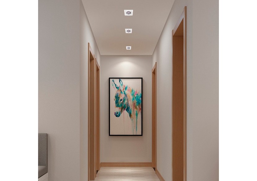 Collerette carrée en polycarbonate pour ampoule QR111 ou AR111-Coupe 155 x 155 mm - B1016-B - Barcelona LED Collerette carrée en polycarbonate pour ampoule QR111 ou AR111-Coupe 155 x 155 mm - B1016-B - Barcelona LED