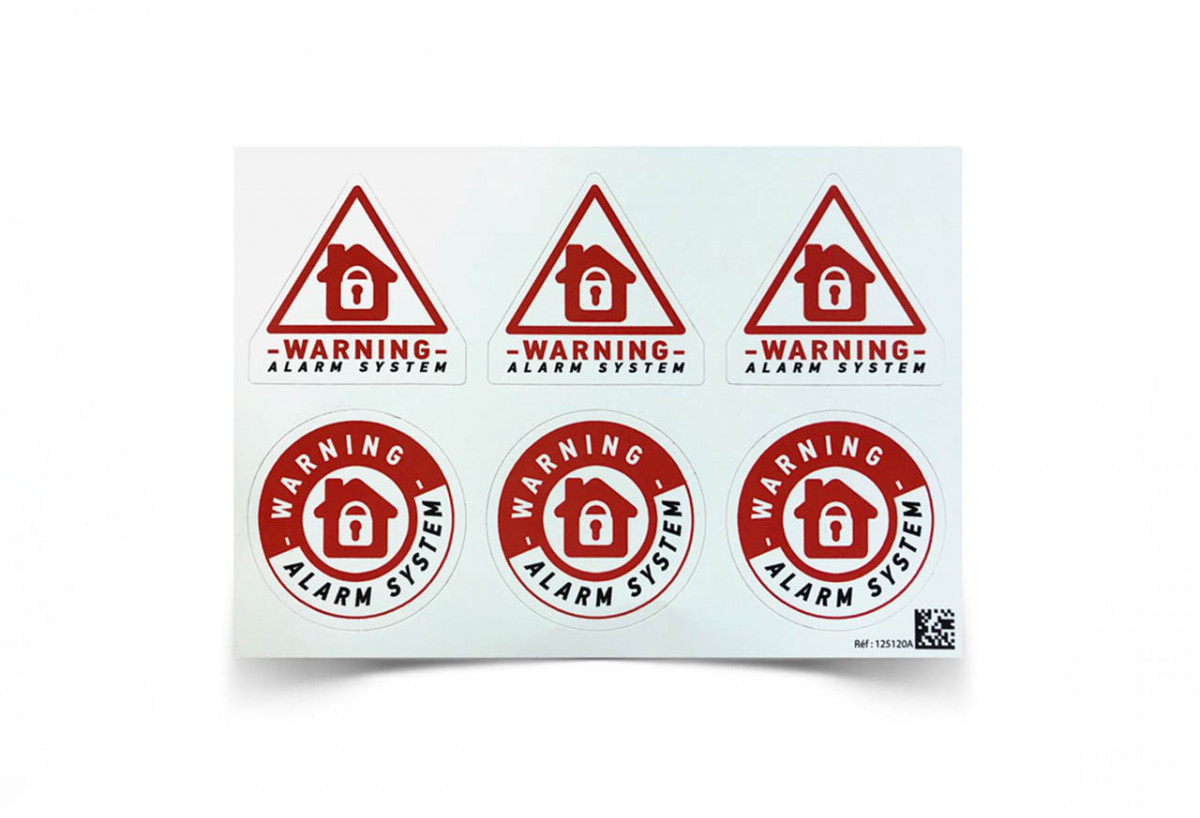 Lot de 6 autocollants alarme : Confort'Mat