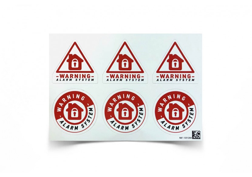 Lot de 6 autocollants alarme : Confort'Mat