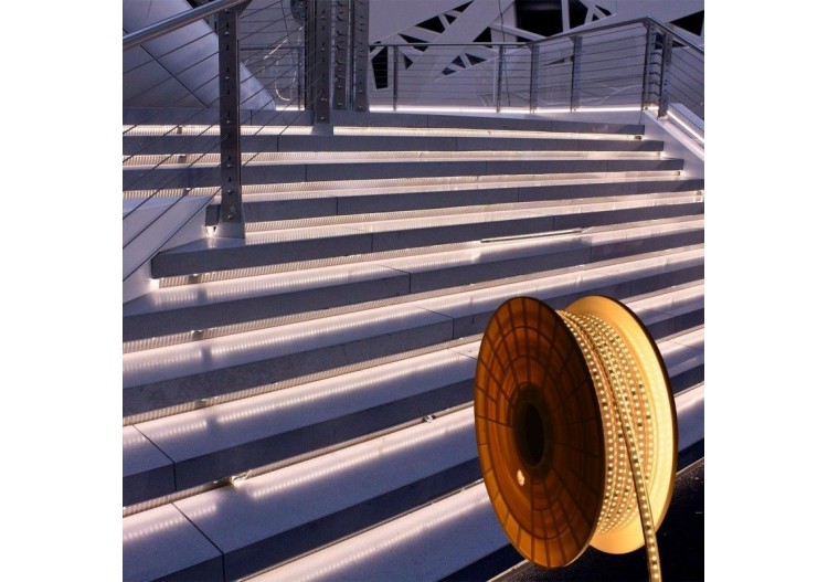 Ruban LED 220V-950W (6000xSMD2835) 12mm-Extérieur(IP67)-Rouleau 50 mètres-Sécable tous les 10cm - B1550-50-270 - Barcelona LED 2