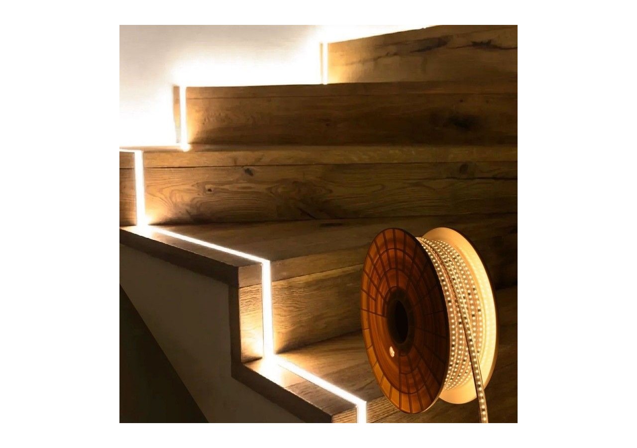 Ruban LED 220V-950W (6000xSMD2835) 12mm-Extérieur(IP67)-Rouleau 50 mètres-Sécable tous les 10cm - B1550-50-270 - Barcelona LED