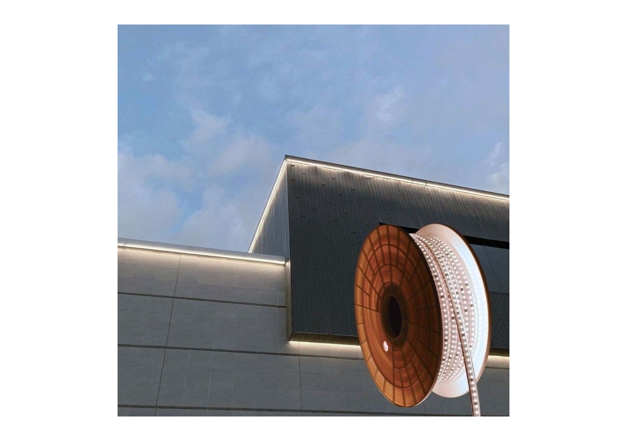 Ruban LED 220V-950W (6000xSMD2835) 12mm-Extérieur(IP67)-Rouleau 50 mètres-Sécable tous les 10cm - B1550-50-BN - Barcelona LED