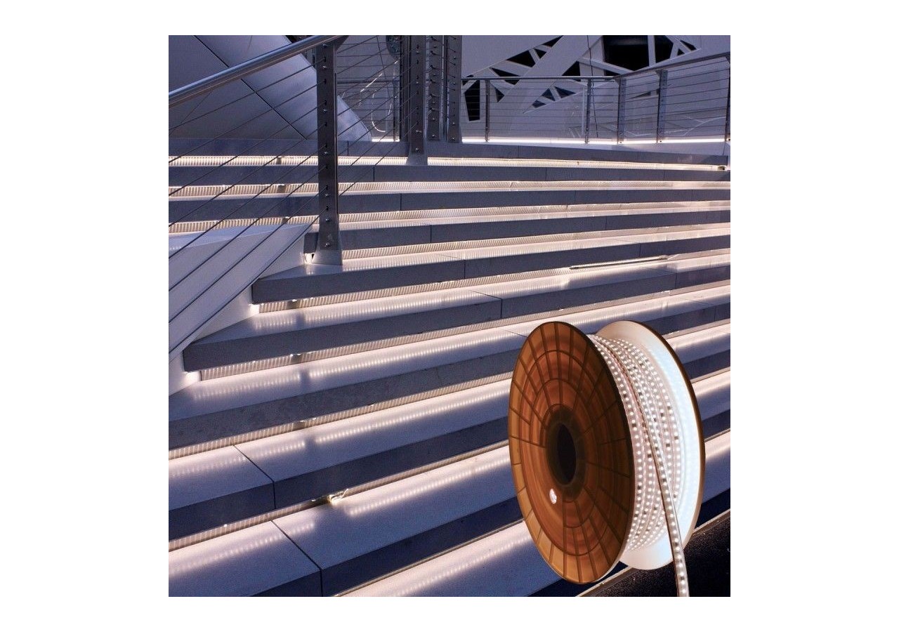 Ruban LED 220V-950W (6000xSMD2835) 12mm-Extérieur(IP67)-Rouleau 50 mètres-Sécable tous les 10cm - B1550-50-BN - Barcelona LED