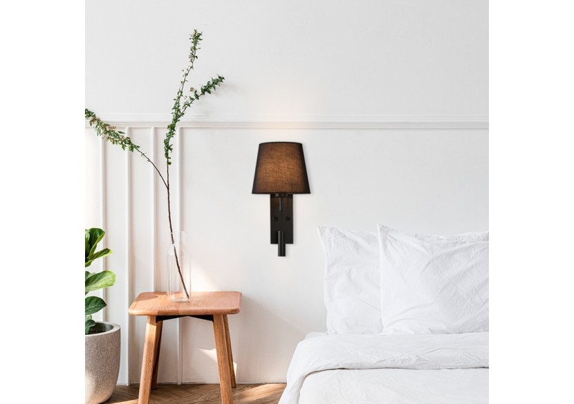 Applique murale "NOAH" avec liseuse LED-3,4W - L2032-N - Barcelona LED Applique murale "NOAH" avec liseuse LED-3,4W - L2032-N - Barcelona LED