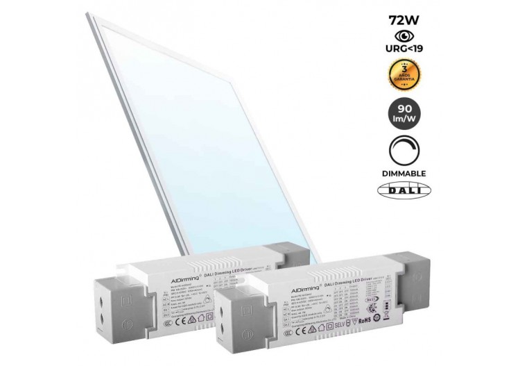 Panneau LED encastrable 120x60-Dimmable DALI-72W-UGR19 - K5234-DALI-BF - Barcelona LED 2