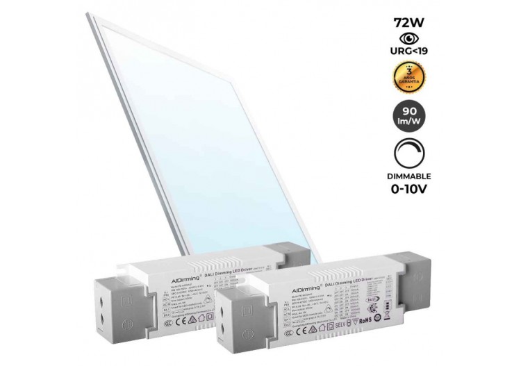 Panneau LED encastrable 120x60-Dimmable 0-10V-72W-UGR19 - K5234-0-10-BF - Barcelona LED 2