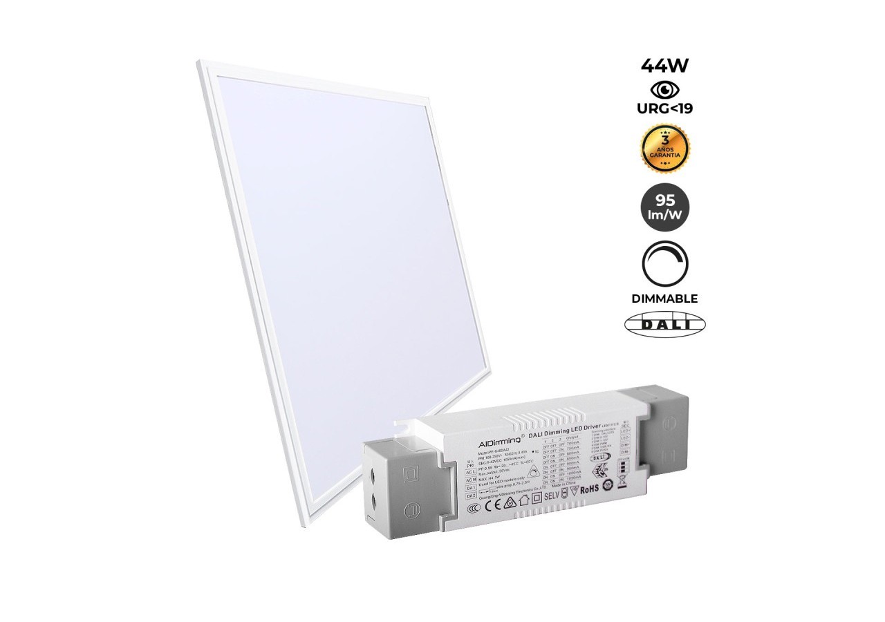 Panneau LED 60x60 encastrable-Dimmable DALI-44W-UGR19 - K5235-DALI-BF - Barcelona LED