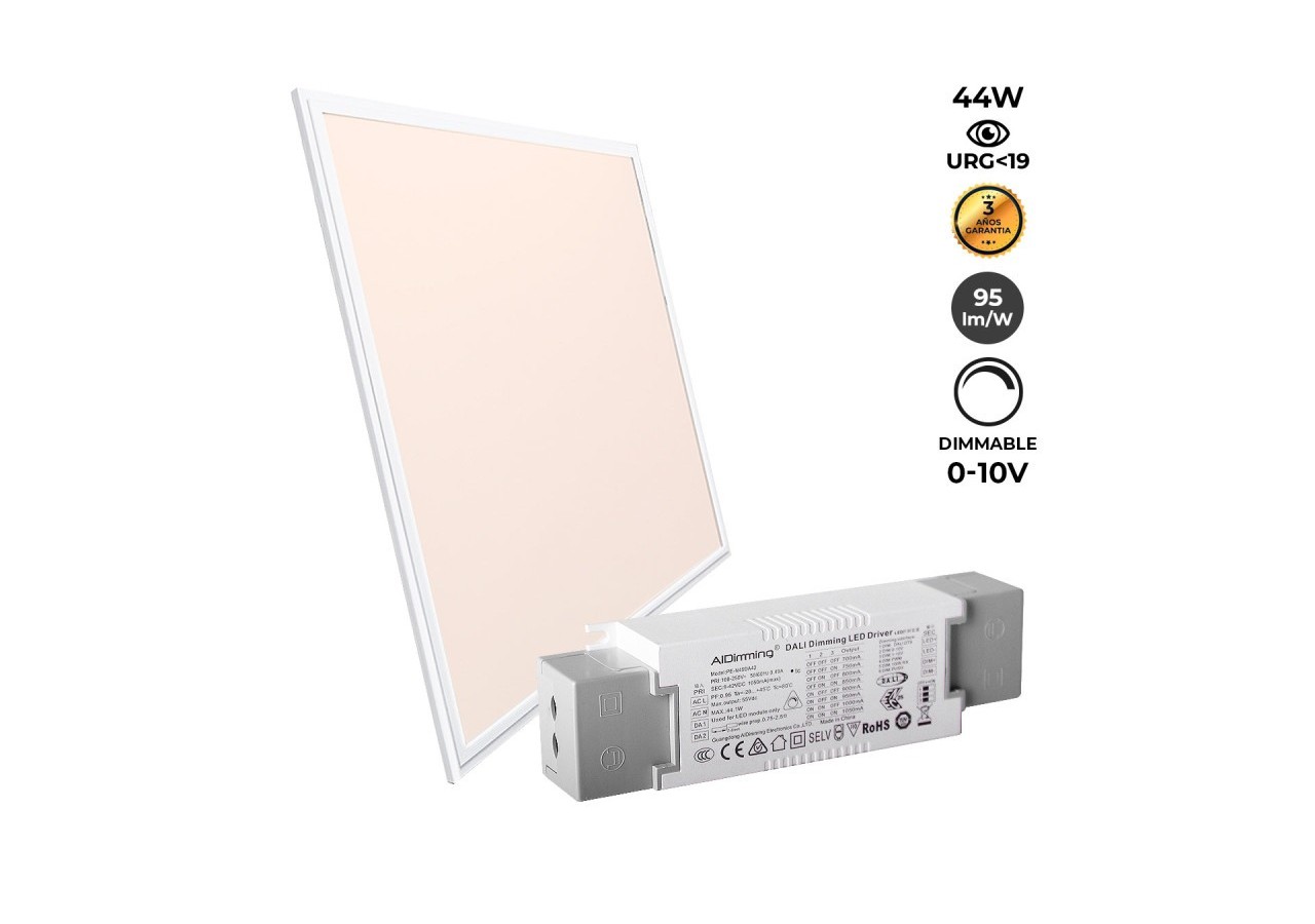 Panneau LED 60x60 encastrable-Dimmable 0-10V-44W-UGR19 - K5235-0-10-BN - Barcelona LED