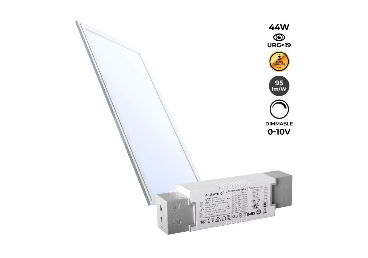 Panneau LED encastrable 120x30-Dimmable 0-10V-44W-UGR19 - K5236-0-10-BF - Barcelona LED