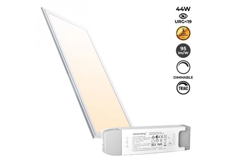 Panneau LED encastrable 120x30-dimmable TRIAC-44W-UGR19 - K5236-TRIAC-BN - Barcelona LED 2