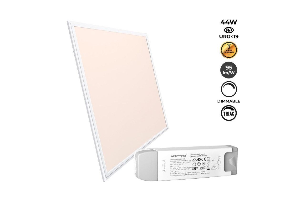 Panneau LED 60x60 encastrable-Dimmable TRIAC-44W-UGR19 - K5235-TRIAC-BN - Barcelona LED
