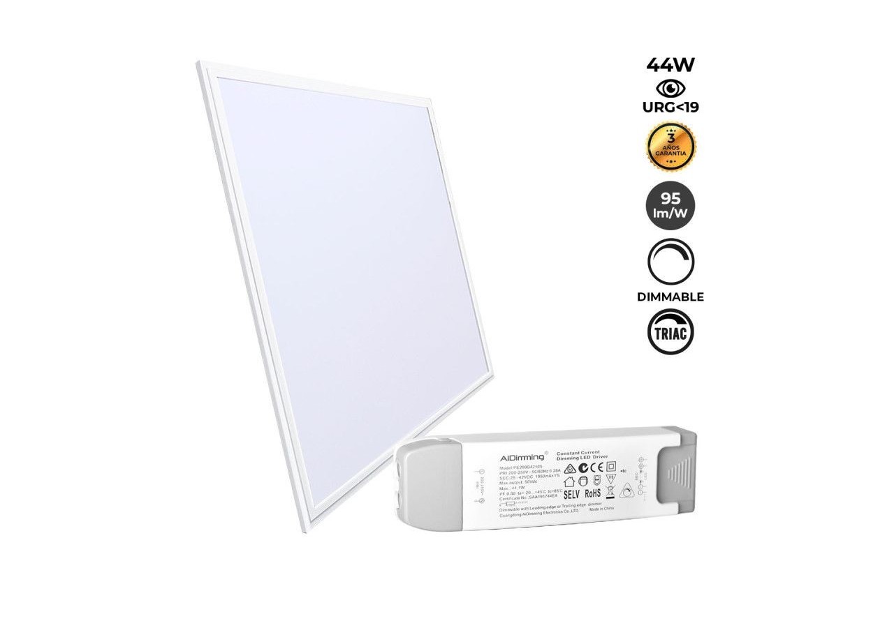 Panneau LED 60x60 encastrable-Dimmable TRIAC-44W-UGR19 - K5235-TRIAC-BF - Barcelona LED