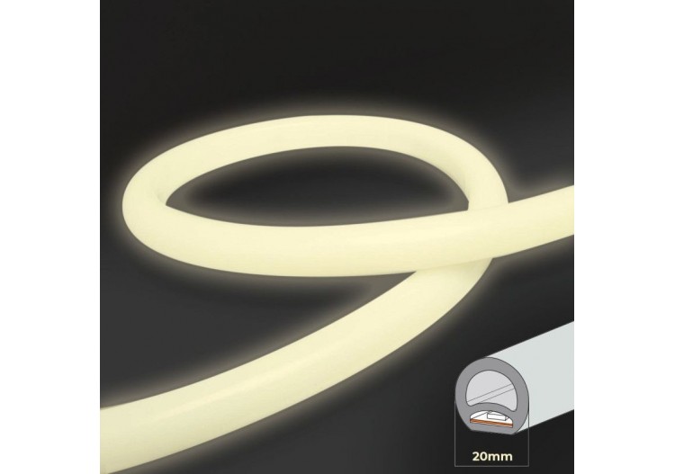 Néon LED flexible circulaire 360 degrés-24V DC-diamètre 20mm-5 mètres-13W/m-Kit complet-IP67 - N20D-5M-BC - Barcelona LED 2