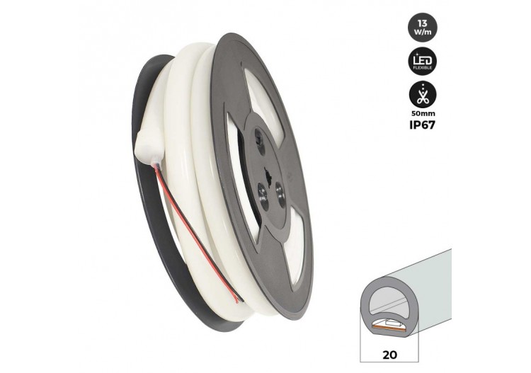 Néon LED flexible circulaire 360 degrés-24V DC-diamètre 20mm-5 mètres-13W/m-Kit complet-IP67 - N20D-5M-BN - Barcelona LED