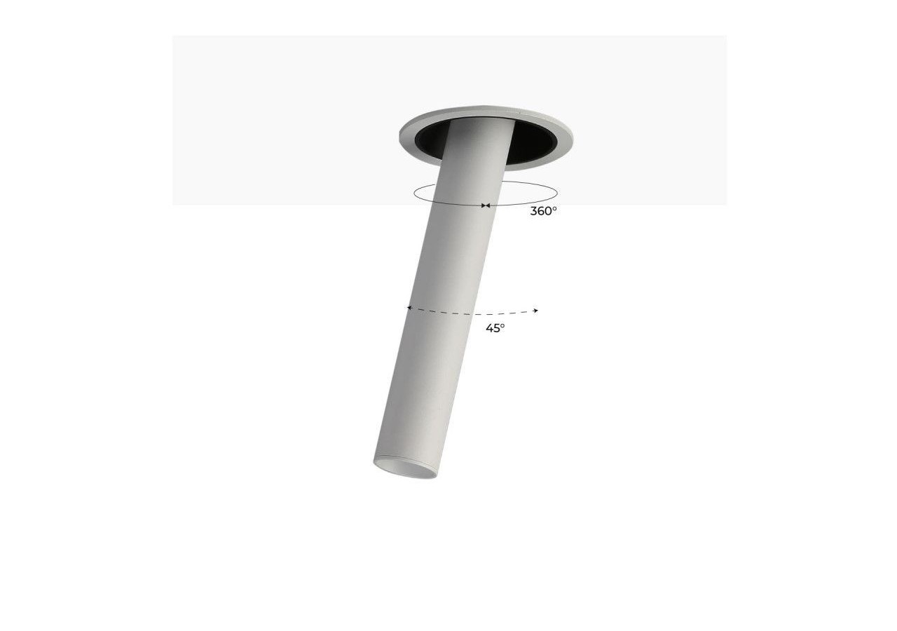 Spot LED encastré orientable "ALAI"-Zoom-200mm-2800K-LED COB-Puce Cree-7W - B861-B - Barcelona LED