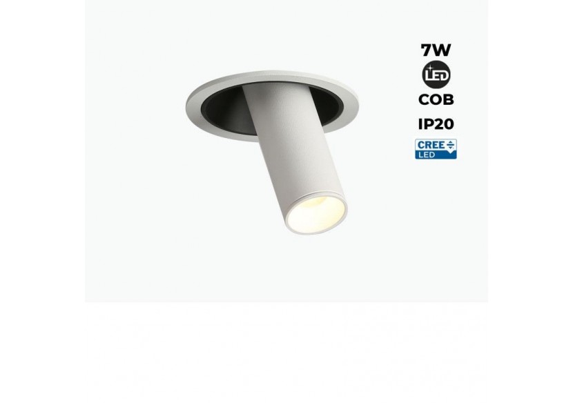 Spot LED encastré orientable "ALAI"-Zoom-100mm-2800K-LED COB-Puce Cree-7W - B860-B - Barcelona LED Spot LED encastré orientable "ALAI"-Zoom-100mm-2800K-LED COB-Puce Cree-7W - B860-B - Barcelona LED
