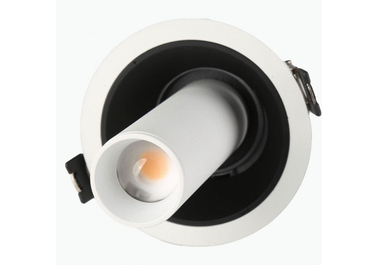 Spot LED encastré orientable "ALAI"-Zoom-100mm-2800K-LED COB-Puce Cree-7W - B860-B - Barcelona LED 2