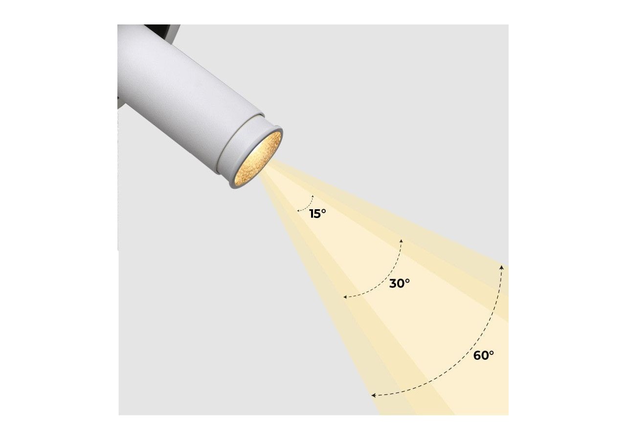 Spot LED encastré orientable "ALAI"-Zoom-100mm-2800K-LED COB-Puce Cree-7W - B860-B - Barcelona LED