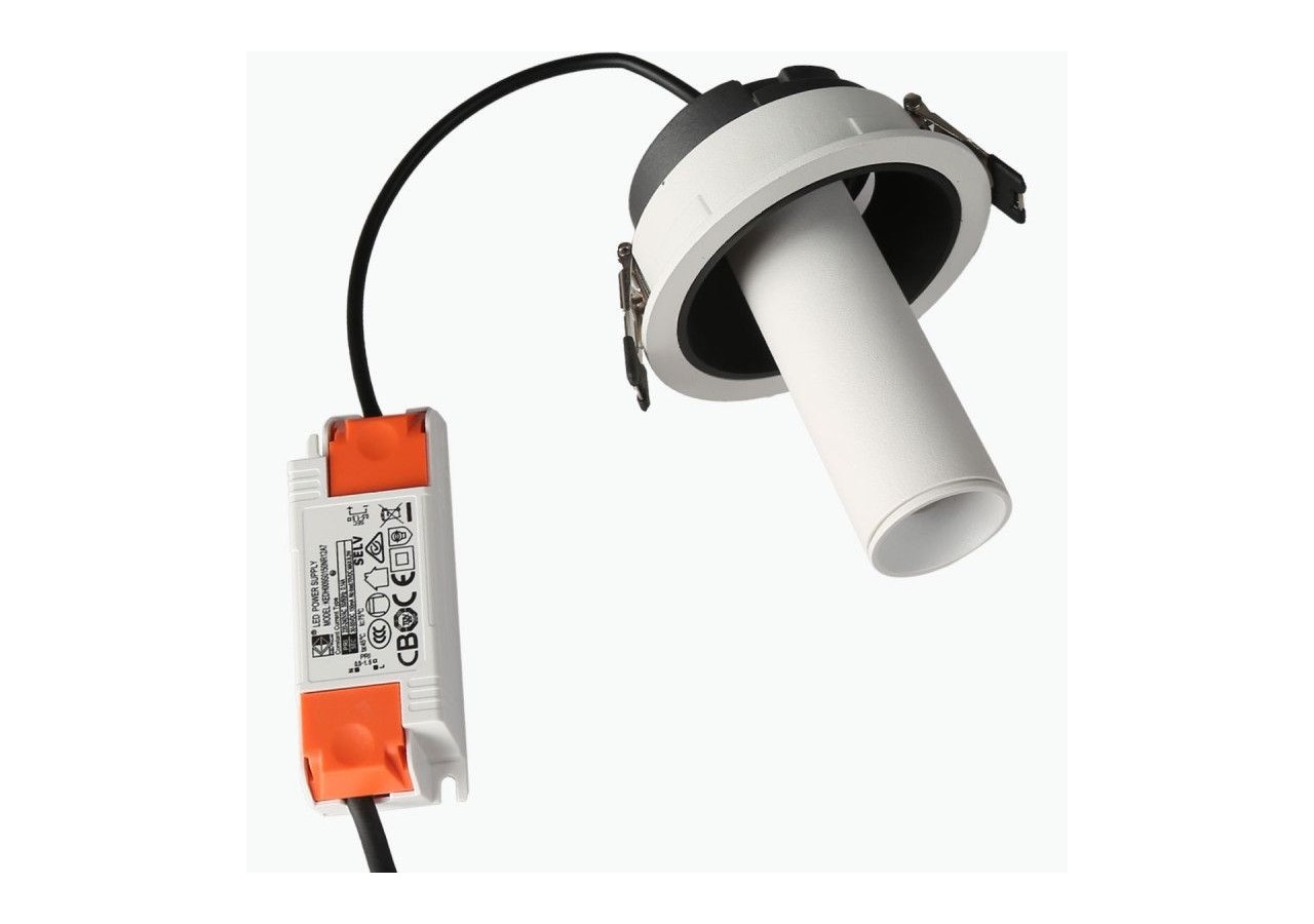 Spot LED encastré orientable "ALAI"-Zoom-100mm-2800K-LED COB-Puce Cree-7W - B860-B - Barcelona LED