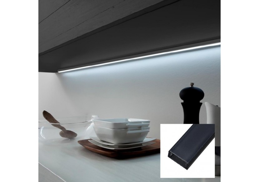 Profilé saillie en aluminium pour bande LED avec diffuseur-17x8mm-4 clips-2 embouts-2m - KPERF17X8-N - Barcelona LED Profilé saillie en aluminium pour bande LED avec diffuseur-17x8mm-4 clips-2 embouts-2m - KPERF17X8-N - Barcelona LED