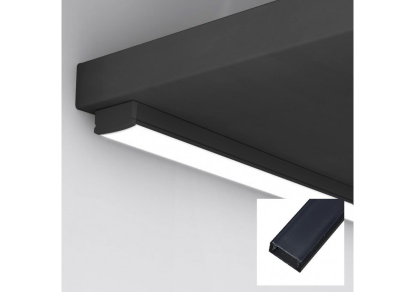 Profilé saillie en aluminium pour bande LED avec diffuseur-17x8mm-4 clips-2 embouts-2m - KPERF17X8-N - Barcelona LED Profilé saillie en aluminium pour bande LED avec diffuseur-17x8mm-4 clips-2 embouts-2m - KPERF17X8-N - Barcelona LED