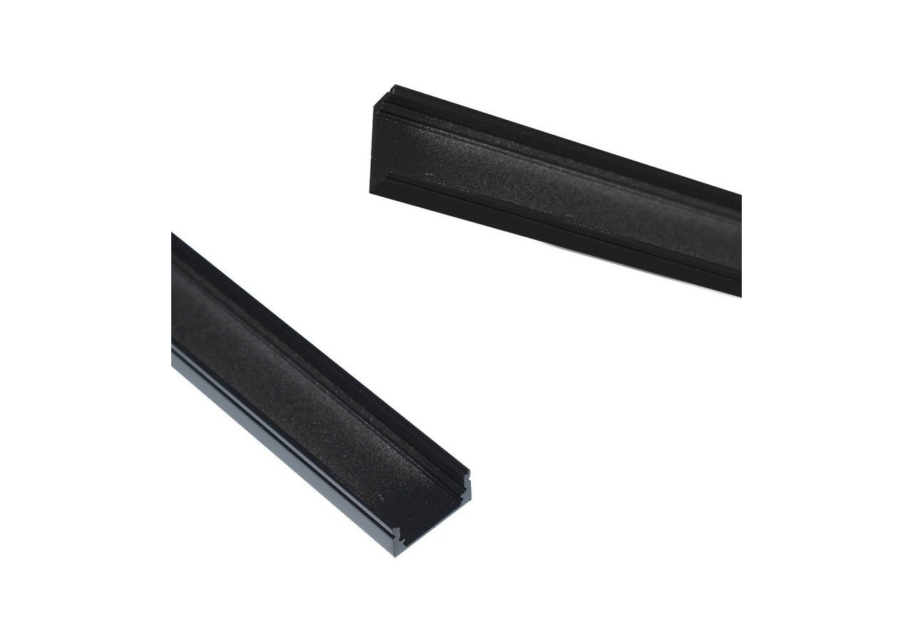 Profilé saillie en aluminium pour bande LED avec diffuseur-17x8mm-4 clips-2 embouts-2m - KPERF17X8-N - Barcelona LED