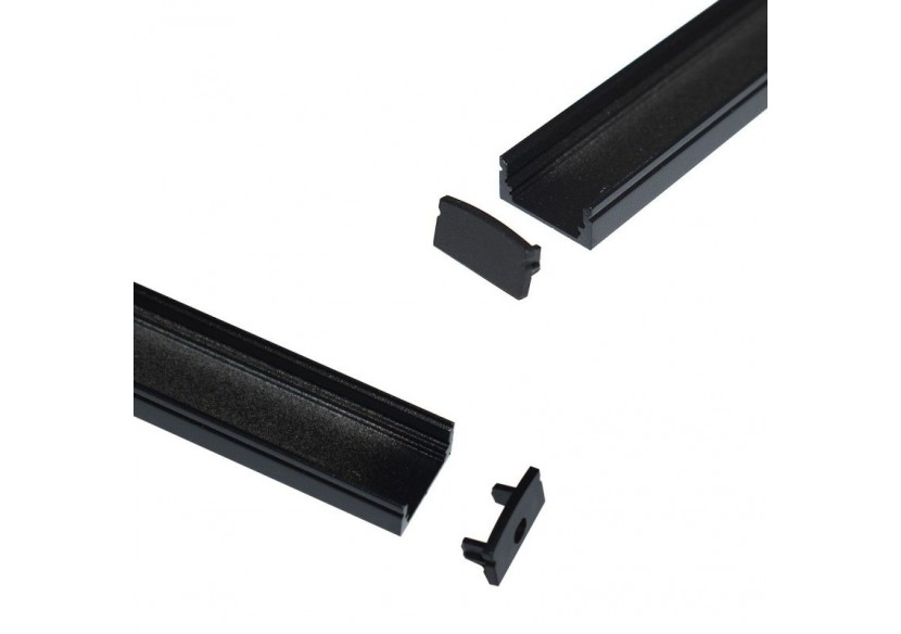 Profilé saillie en aluminium pour bande LED avec diffuseur-17x8mm-4 clips-2 embouts-2m - KPERF17X8-N - Barcelona LED Profilé saillie en aluminium pour bande LED avec diffuseur-17x8mm-4 clips-2 embouts-2m - KPERF17X8-N - Barcelona LED